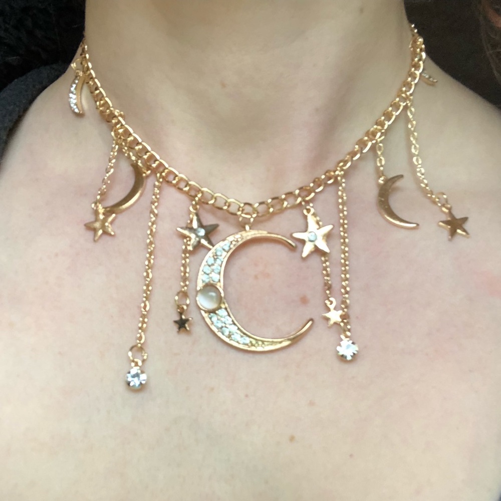 Moon necklaces stars cosmic galaxy Wicca goth sun - Picture 8 of 8